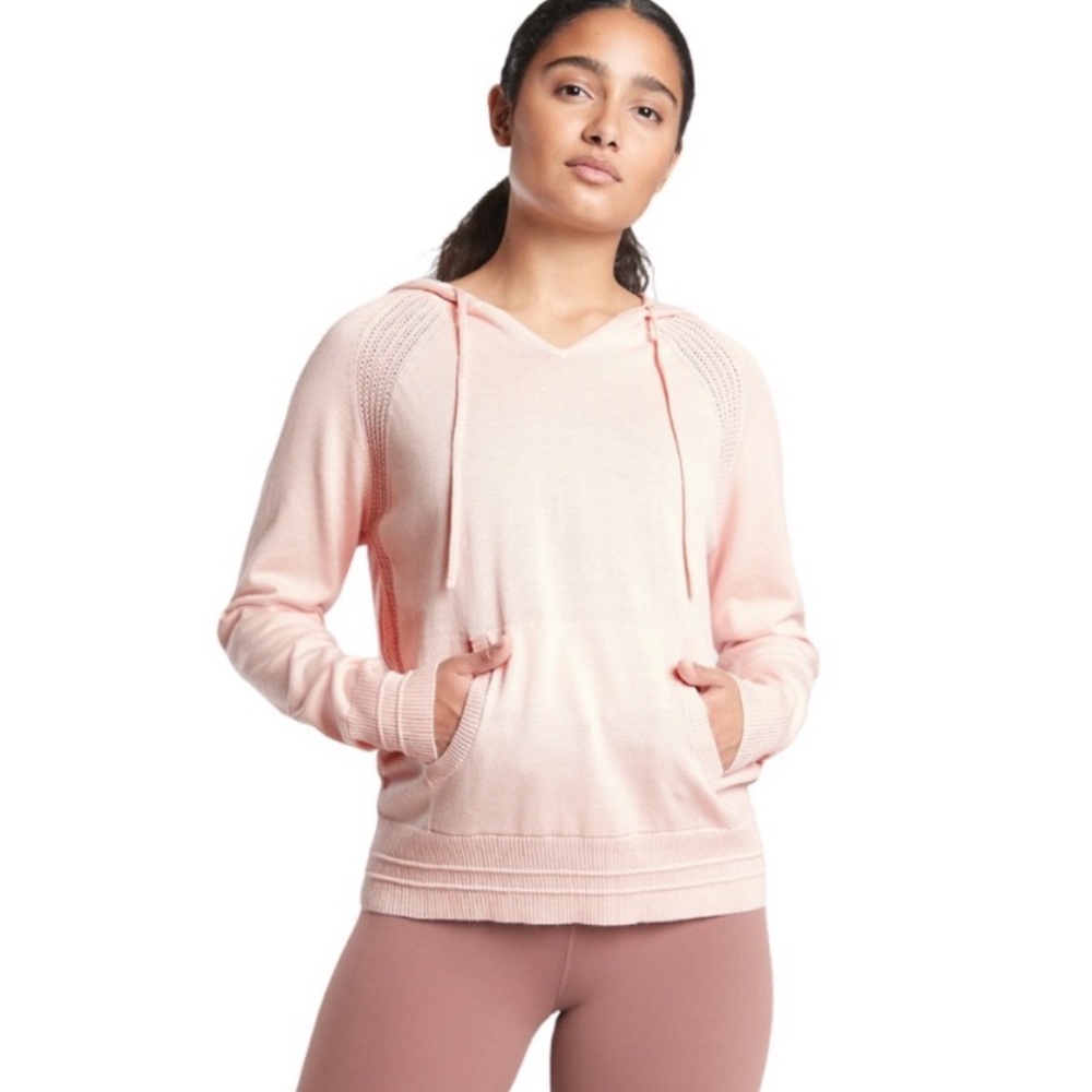 Athleta Evergreen Hoodie Sweater In Orchid Pink